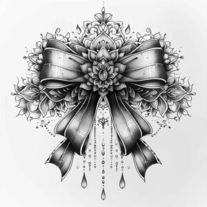 ribbon-knot-nonintrusive-for-triceps – tattoo design ideas free ai generated – Gallery: cockades-inkby-ai