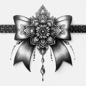 decorative-bow-compact-for-side-torso – tattoo design ideas free ai generated – Gallery: cockades-inkby-ai