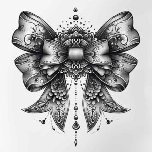 bow-detail-refined-ink-for-abdomen – tattoo design ideas free ai generated – Gallery: cockades-inkby-ai