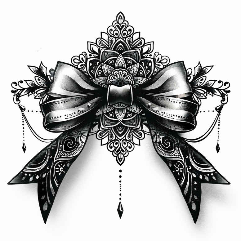 cockades tattoo design ideas no shading ceremonial ribbons represents strength