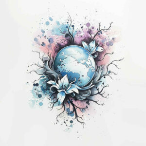 celestial-light – tattoo design ideas free ai generated – neotraditional-classic-motifs – for-palm – Gallery: cosmos-inkby-ai