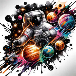 celestial-motion – tattoo design ideas free ai generated – neotraditional-solid-blacks – for-calf – Gallery: cosmos-inkby-ai