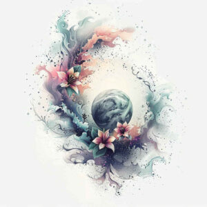 cosmic-atmosphere – tattoo design ideas free ai generated – realism-smooth-blackwork – for-arm – Gallery: cosmos-inkby-ai