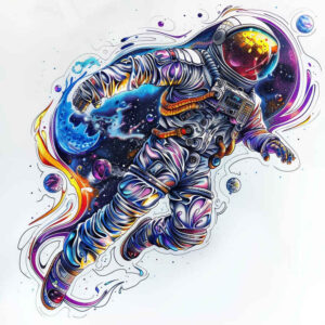 cosmic-shadow – tattoo design ideas free ai generated – surrealism-vivid-hallucination – for-temple – Gallery: cosmos-inkby-ai