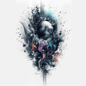 cosmic-silence – tattoo design ideas free ai generated – realism-realistic-proportions – for-thigh – Gallery: cosmos-inkby-ai