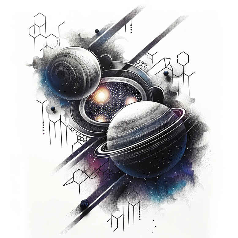 interstellar-space – tattoo design ideas free ai generated – realism-soft-transitions – for-shoulder – Gallery: cosmos-inkby-ai