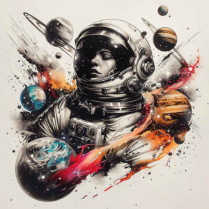 interstellar-space – tattoo design ideas free ai generated – surrealism-enigmatic-aura – for-hip – Gallery: cosmos-inkby-ai