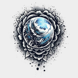 solar-system – tattoo design ideas free ai generated – neotraditional-color-saturation – for-lower-leg – Gallery: cosmos-inkby-ai