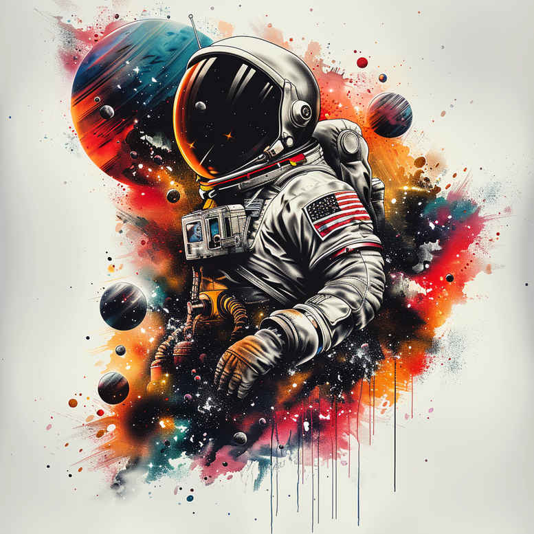 space-debris – tattoo design ideas free ai generated – neotraditional-classic-motifs – for-back – Gallery: cosmos-inkby-ai