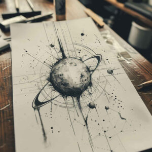 star-formation – tattoo design ideas free ai generated – neotraditional-refined-lines – for-chest – Gallery: cosmos-inkby-ai