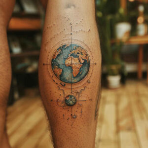 star-system – tattoo design ideas free ai generated – surrealism-altered-reality – for-upper-back – Gallery: cosmos-inkby-ai