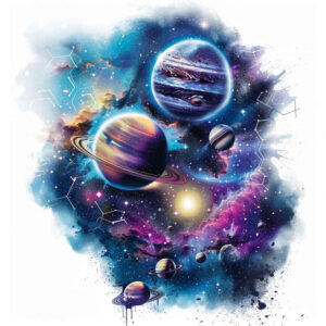 starlight-glow – tattoo design ideas free ai generated – neotraditional-clean-fill – for-lower-leg – Gallery: cosmos-inkby-ai