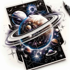 stellar-explosion – tattoo design ideas free ai generated – realism-fine-lines – for-foot – Gallery: cosmos-inkby-ai