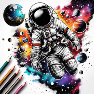cosmos tattoo design ideas Surrealism enigmatic astral elements embodying courage