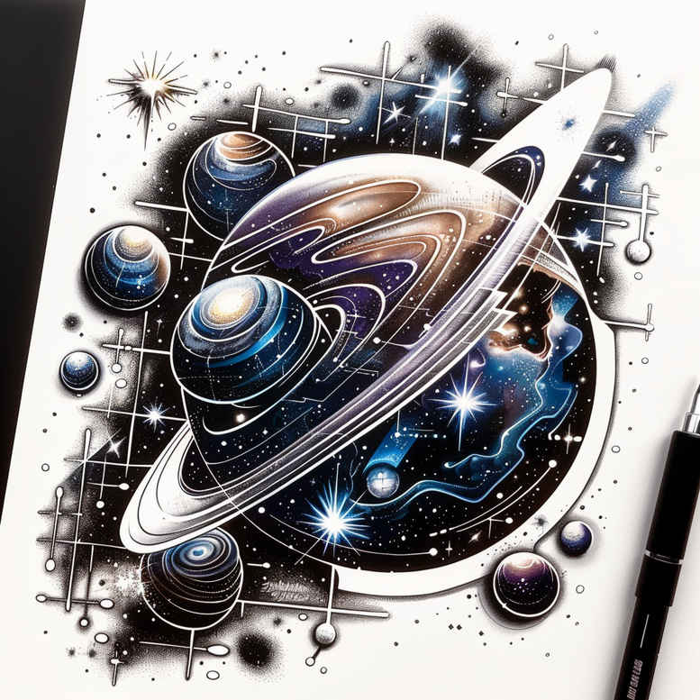 cosmos tattoo design ideas structured design celestial bodies for back