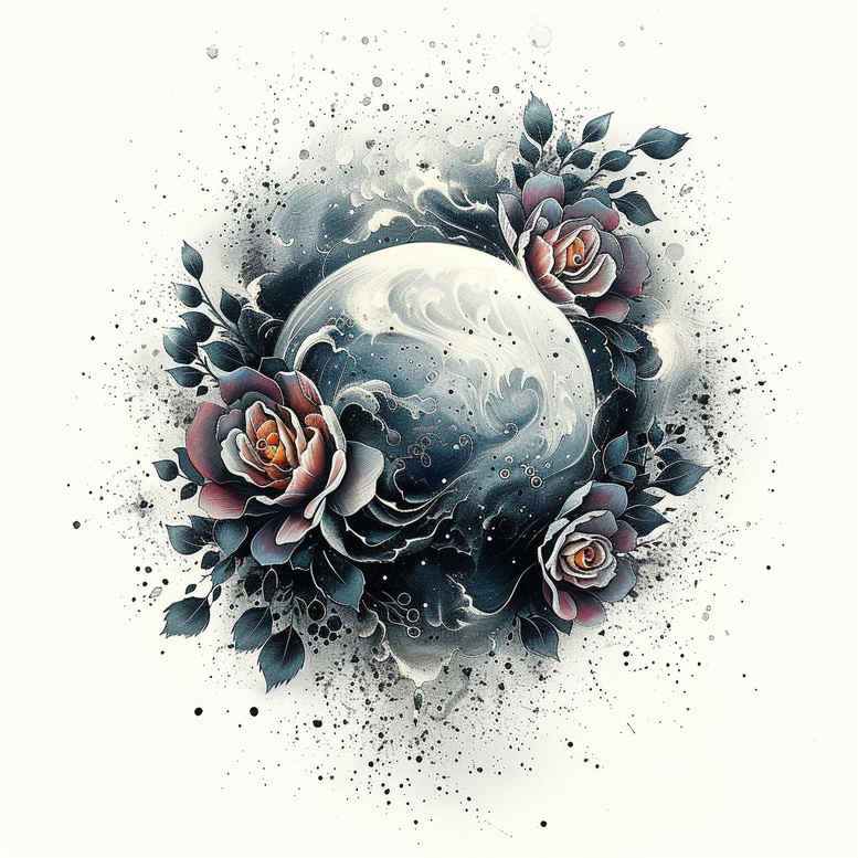 cosmos tattoo design ideas Realism smooth gradients celestial navigation meaning perseverance