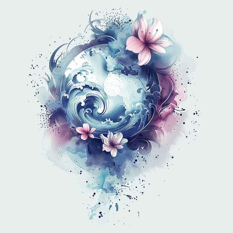 cosmos tattoo design ideas Surrealism psychic energy cosmic balance for stomach