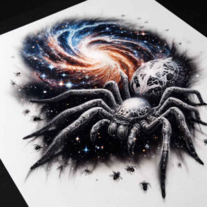 cosmos tattoo design ideas soft shadows cosmic chaos for knee