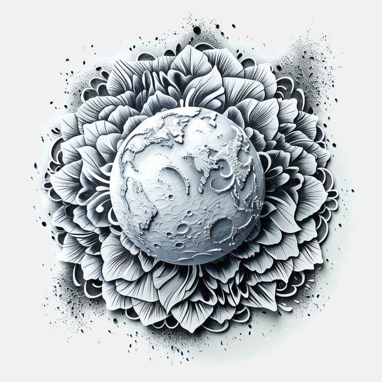 cosmos tattoo design ideas defined outlines cosmic chaos symbol of endurance
