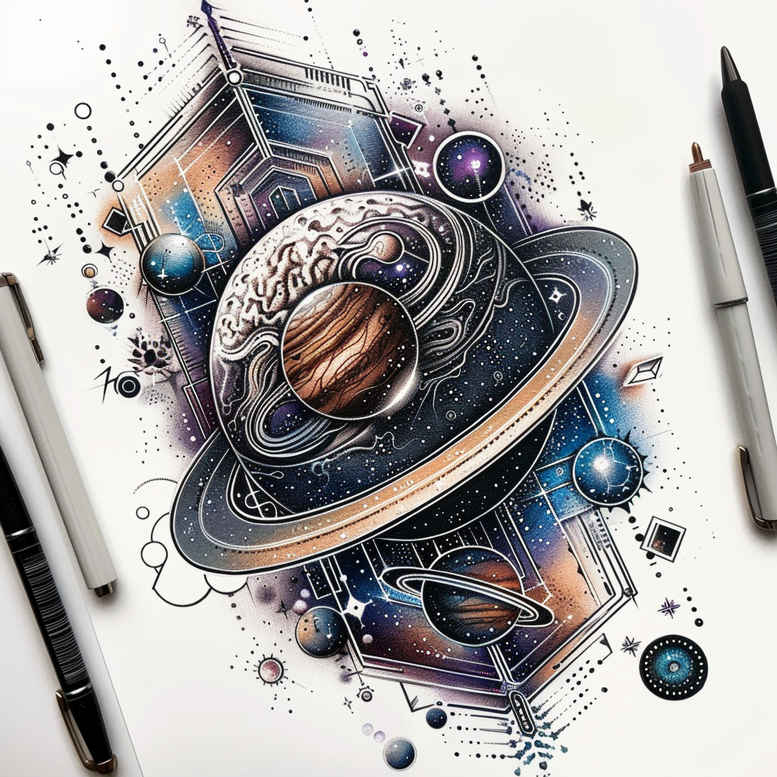 cosmos tattoo design ideas ethereal cosmic dust shows determination