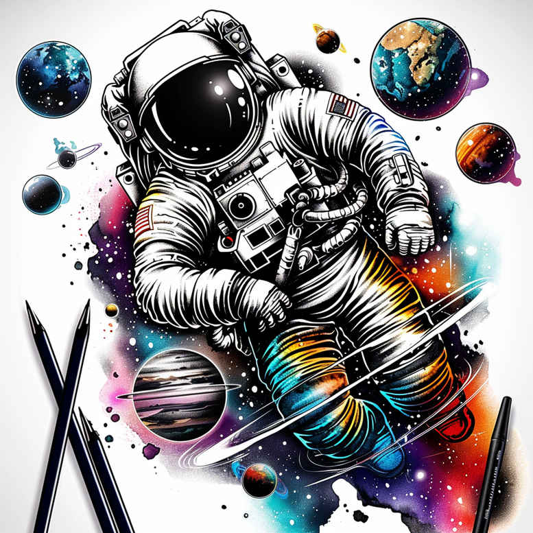 cosmos tattoo design ideas Realism emotional realism cosmic energy determination and power