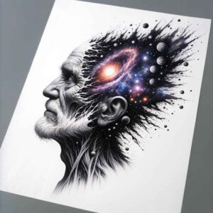 cosmos tattoo design ideas crisp lines cosmic harmony for upper arm
