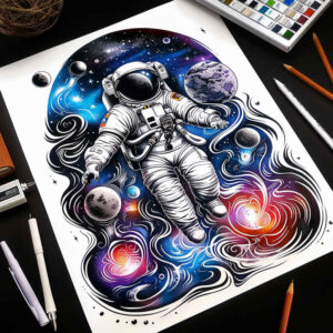 cosmos tattoo design ideas textured fills cosmic harmony symbol of resilience