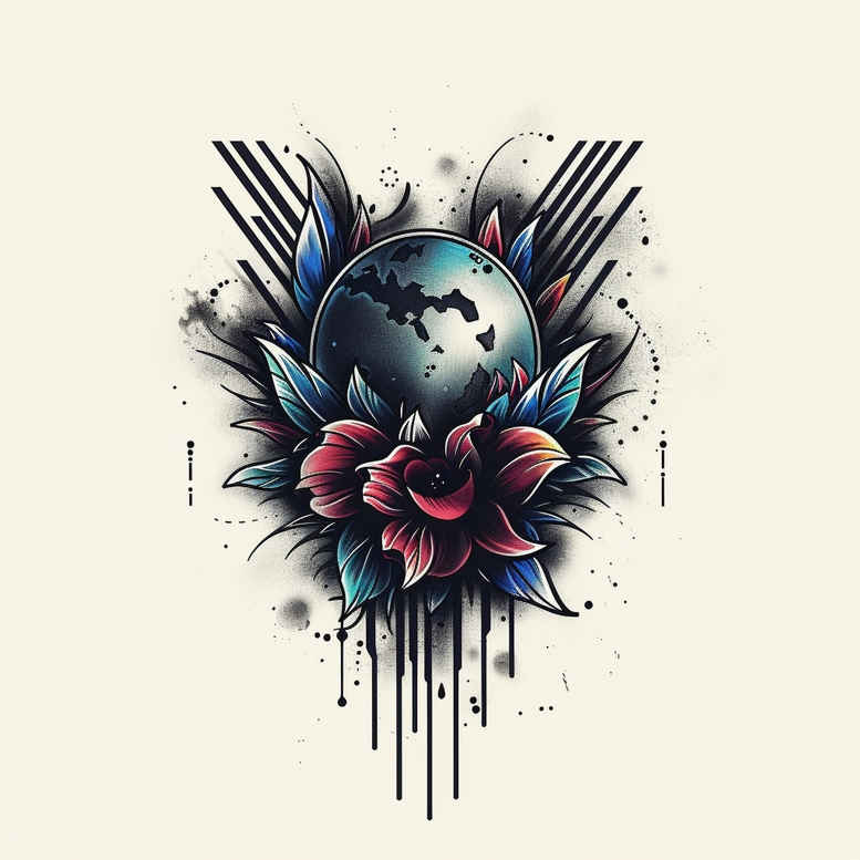 cosmos tattoo design ideas enigmatic aura cosmic harmony symbolising perseverance