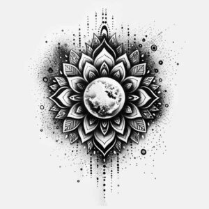 cosmos tattoo design ideas detailed textures cosmic motion for upper shoulder