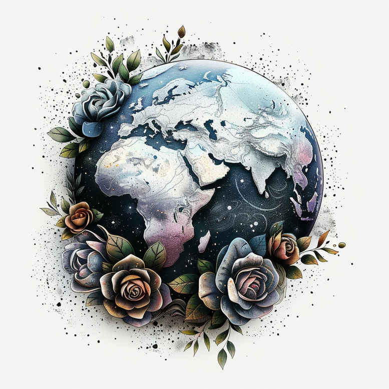 cosmos tattoo design ideas layered shading cosmic mysteries for upper thigh