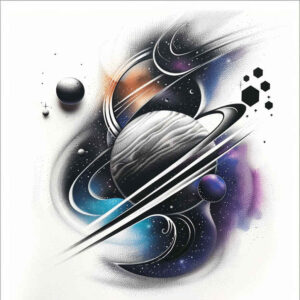 cosmos tattoo design ideas refined lines cosmic waves for hip