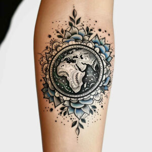 cosmos tattoo design ideas Realism precise anatomy deep space for side