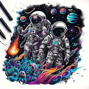 cosmos tattoo design ideas hyperrealistic galaxies for upper chest