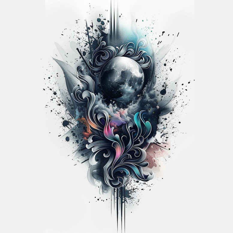 cosmos tattoo design ideas Realism depth of field interstellar courage and power