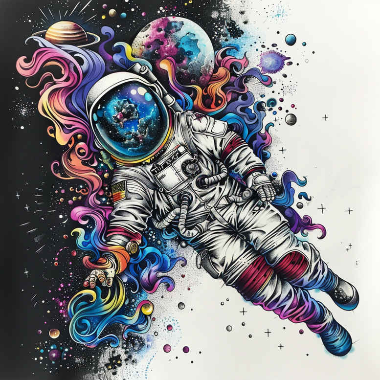 cosmos tattoo design ideas decorative detail interstellar for shin