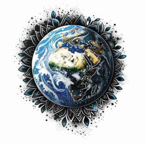 cosmos tattoo design ideas Realism blended gradients nebulae for palm