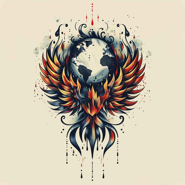 cosmos tattoo design ideas Surrealism unreal space-time symbol of strength