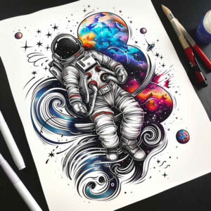 cosmos tattoo design ideas abstract supernovae perseverance and power