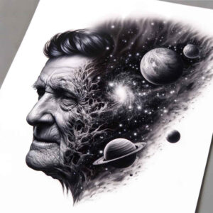cosmos tattoo design ideas Realism soft highlights universe motifs for heel