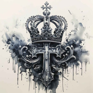 crosses tattoo design ideas Realism crisp detail bold contrast symbolising perseverance