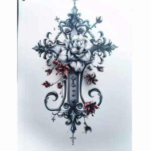 crosses tattoo design ideas solid fill layered for back shoulder
