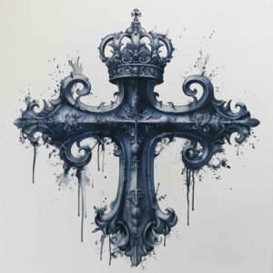 crosses tattoo design ideas solid blacks linework for wrist side