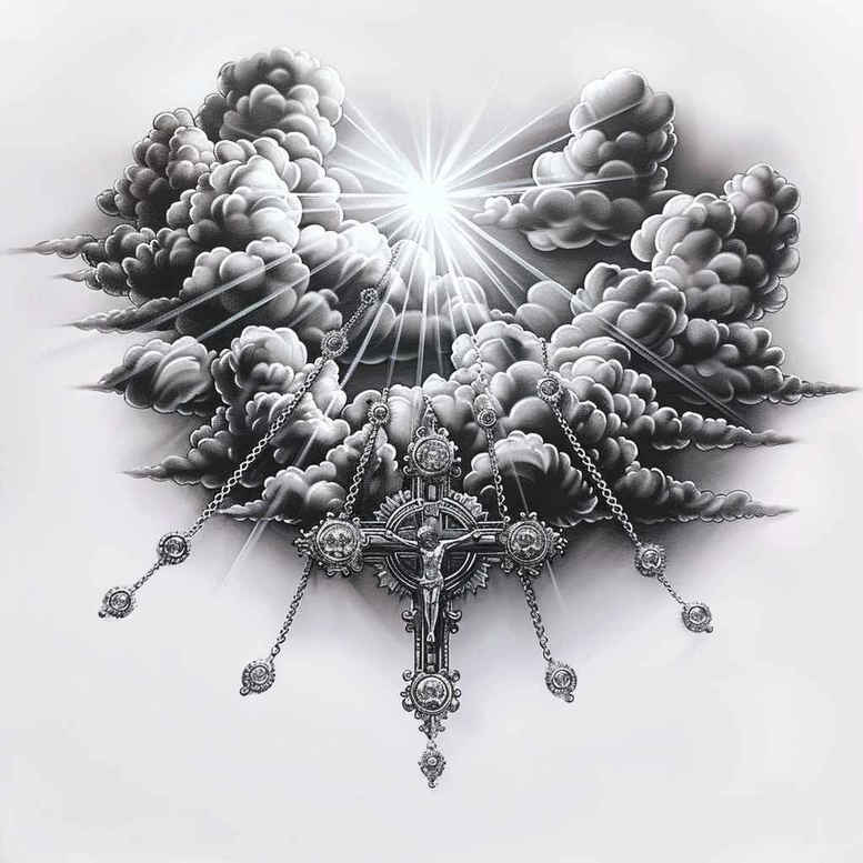 crosses tattoo design ideas Realism depth of field medieval symbolising courage