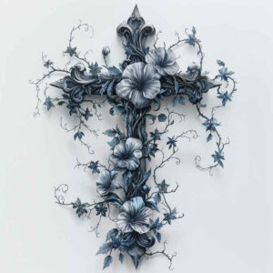 crosses tattoo design ideas Realism reflective light religious for upper back