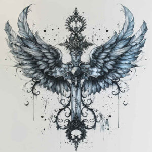 crosses tattoo design ideas textural detail symbolic for inner arm