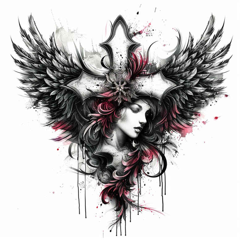 crosses tattoo design ideas layered color symbolic meaning symbolising strength