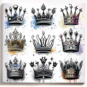 diamond-brilliance – tattoo design ideas free ai generated – realism-light-play – for-chest – Gallery: crowns-and-diamonds-inkby-ai