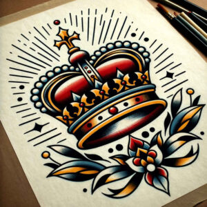 diamond-brilliance-tattoo – tattoo design ideas free ai generated – surrealism-esoteric – for-upper-thigh – Gallery: crowns-and-diamonds-inkby-ai