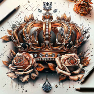 diamond-facet – tattoo design ideas free ai generated – realism-high-resolution-tattoo – for-hand – Gallery: crowns-and-diamonds-inkby-ai