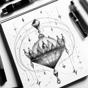 diamond-jewelry-tattoo – tattoo design ideas free ai generated – realism-true-skin – for-ribs – Gallery: crowns-and-diamonds-inkby-ai